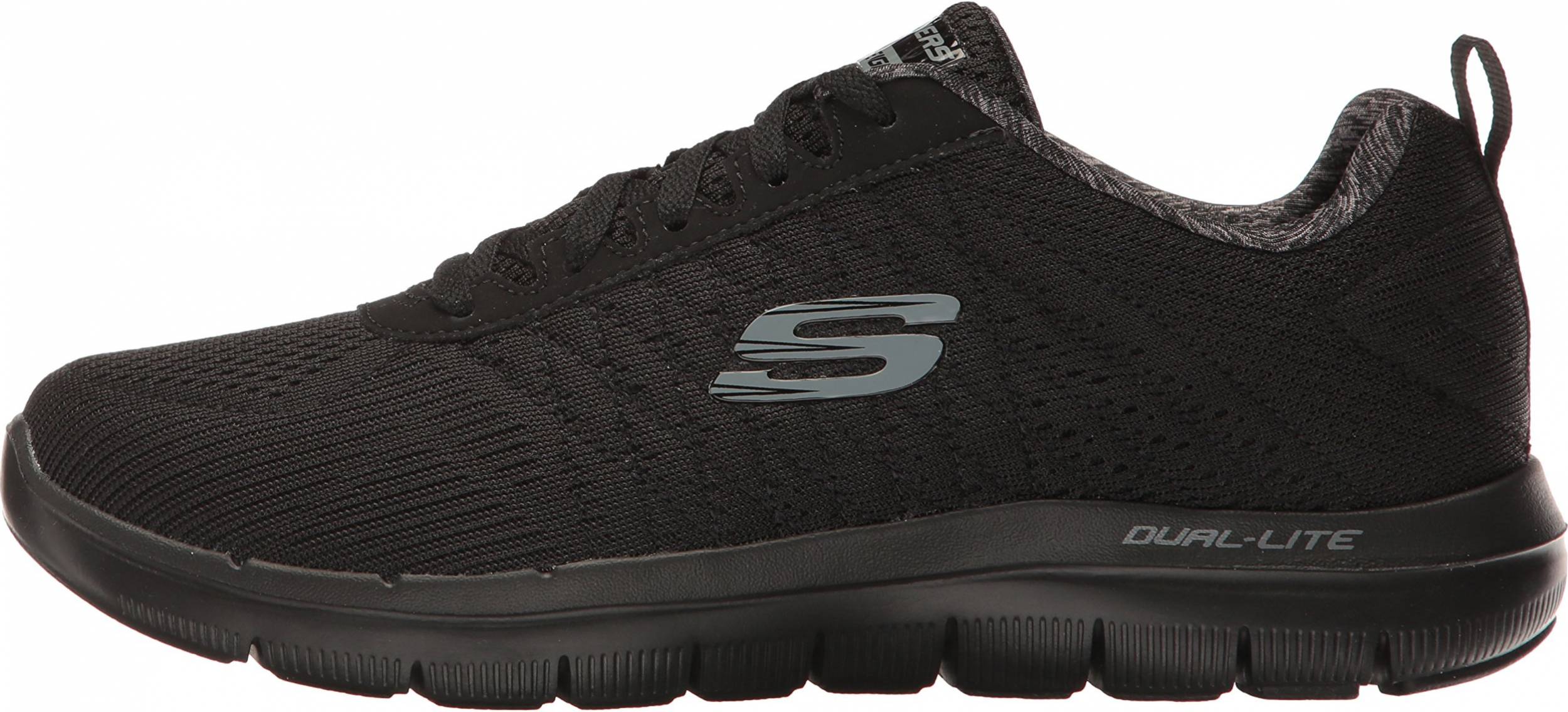 skechers black shoes mens