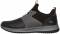 Skechers Delson - Axton - Black Gray Leather Bkgy