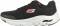 Skechers Arch Fit - Black Textile Synthetic Red Trim (BKRD)