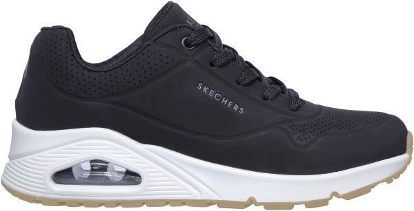 Skechers Uno - Stand On Air sneakers in black + white (only $47 