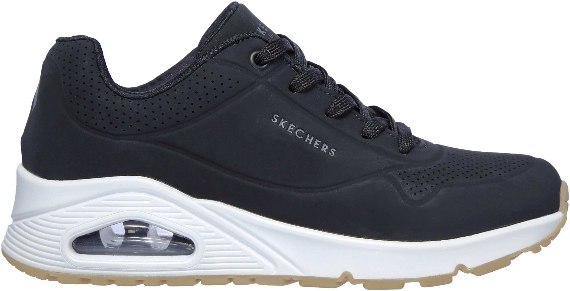 skechers sturdy black sports shoes