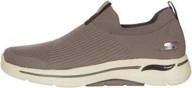 Skechers GOwalk Arch Fit - Iconic - Taupe Textile Brown Trim (TPBR)