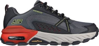 Skechers Max Protect - Charcoal Leather Synthetic Mesh Multi Trim (CCMT)