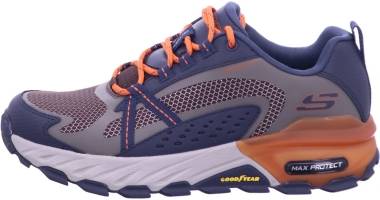 Skechers Max Protect - Navy Leather Synthetic Mesh Multi Trim (NVMT)