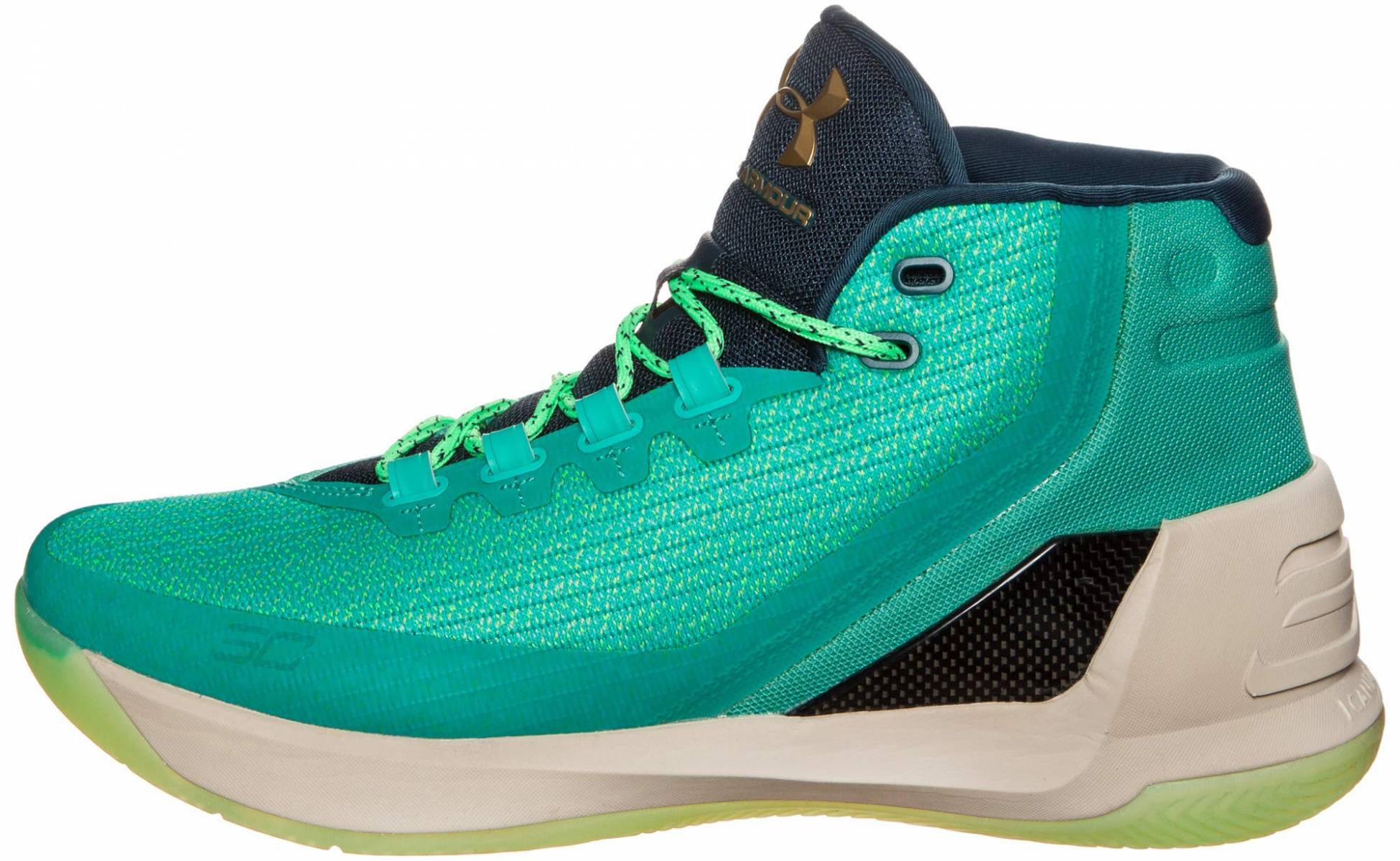 blue and green basketball shoes
