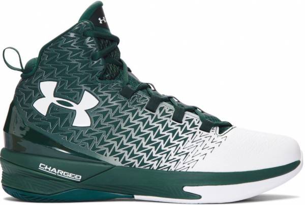 green and white under armour basketball shoes