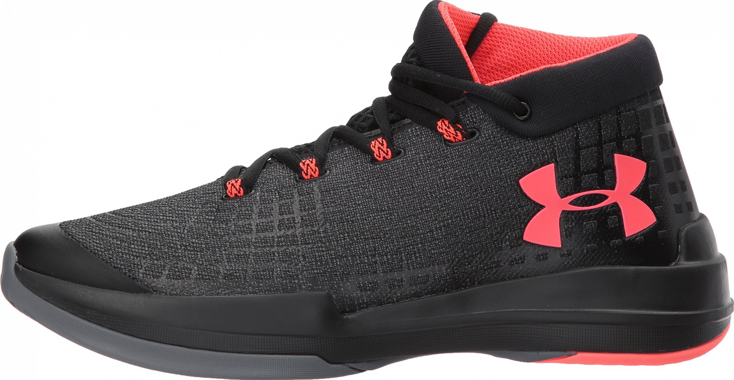 red and black under armour shoes