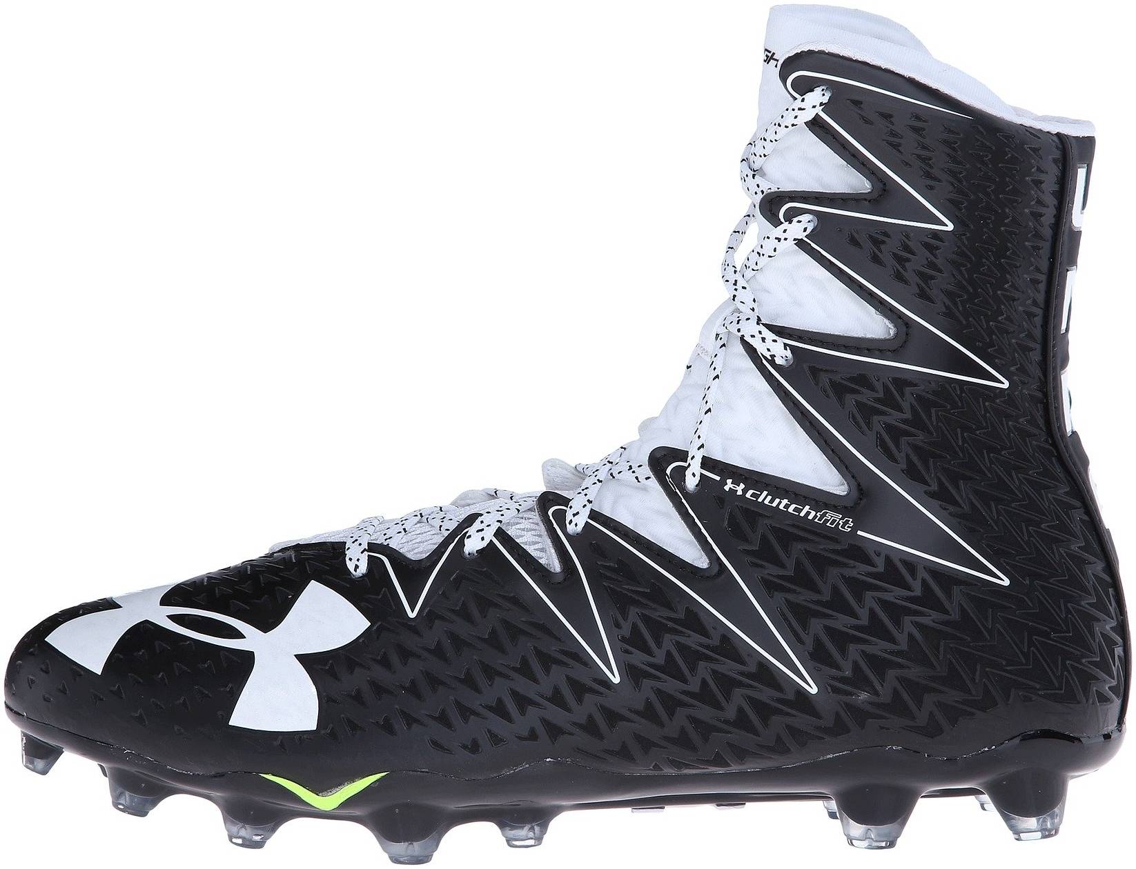 Under Armour Men's UA Highlight Football Cleats Black White 8 9 MSRP $130 NEW 