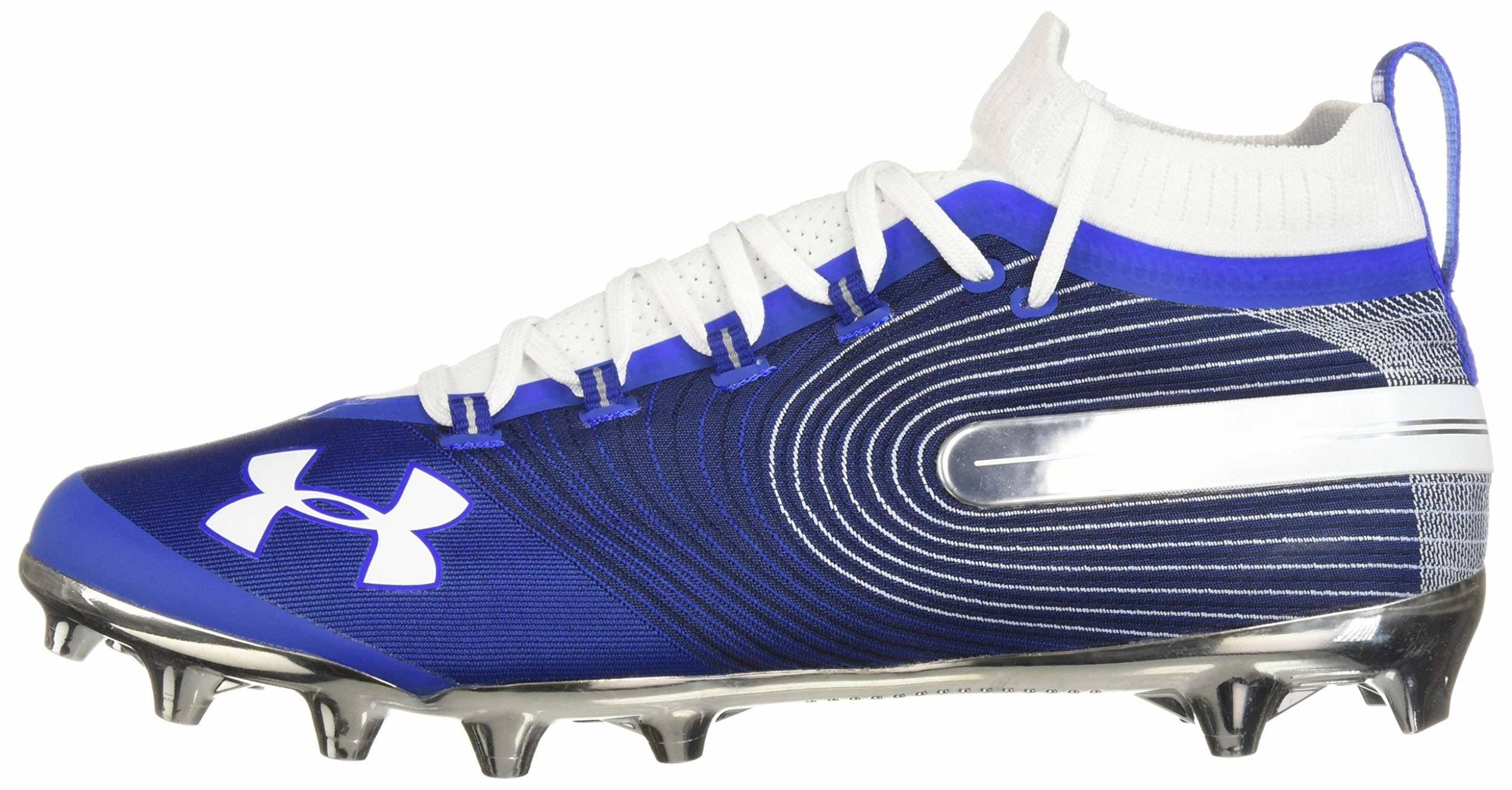 blue and black football cleats
