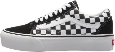 Vans Old Skool Platform - (Checkerboard) Black/True White (VN0A3B3UHRK)