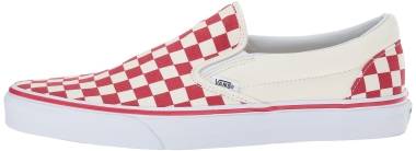 Vans Slip-On - ( Primary Checker) Racing Red/White (VN0A38F7P0T)