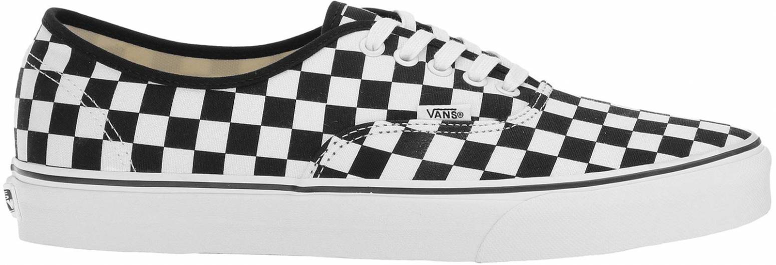 checkerboard white vans