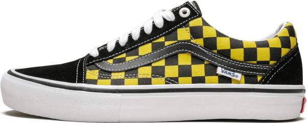 vans checkerboard yellow stripe