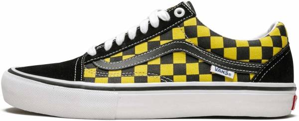 black and gold checkerboard vans
