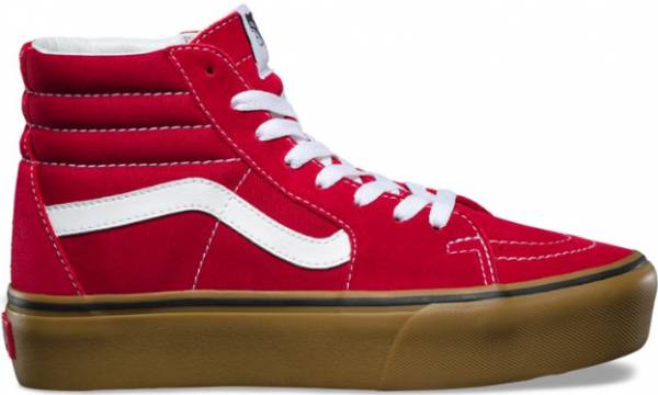 red vans with gum bottom
