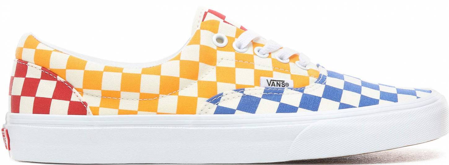 multi color checkered vans