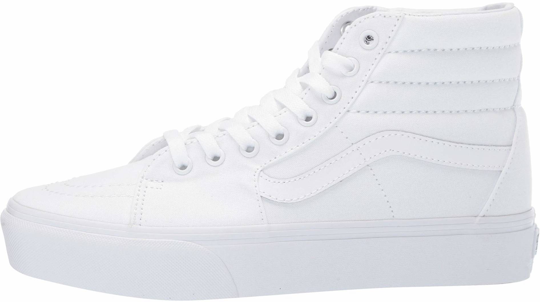 vans white high top sneakers