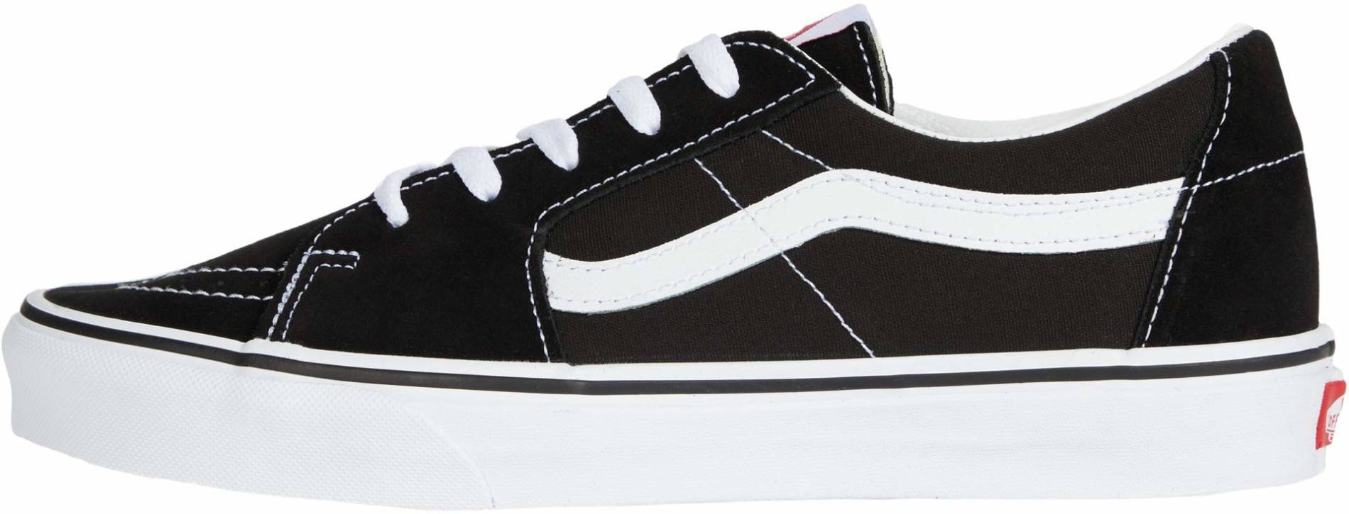 Vans SK8-Low sneakers in black + white 