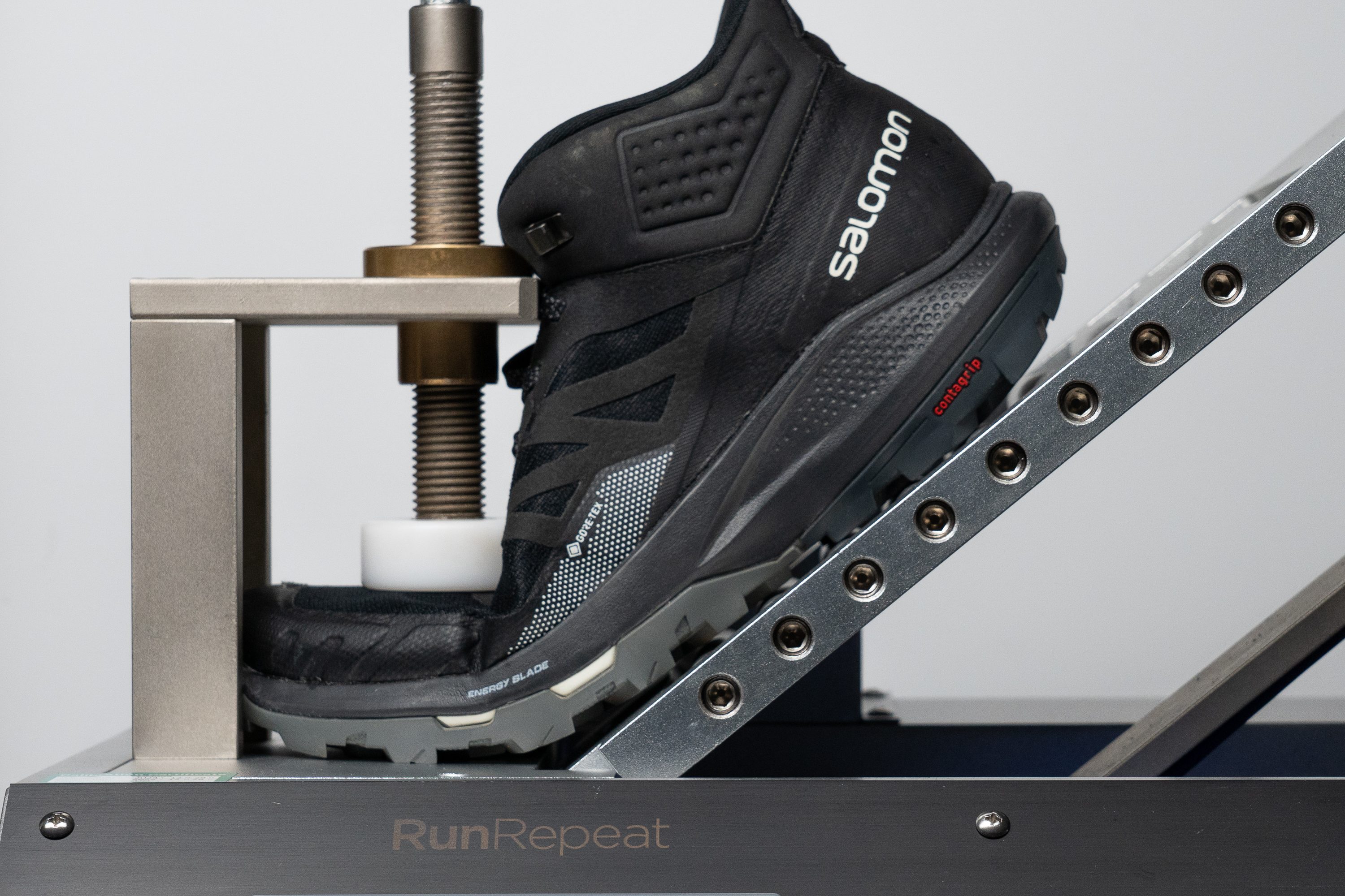 flexibility test performed on boots for light hiking