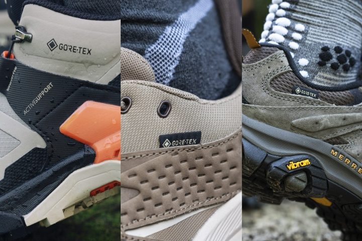 Goretex logo on hiking shoes