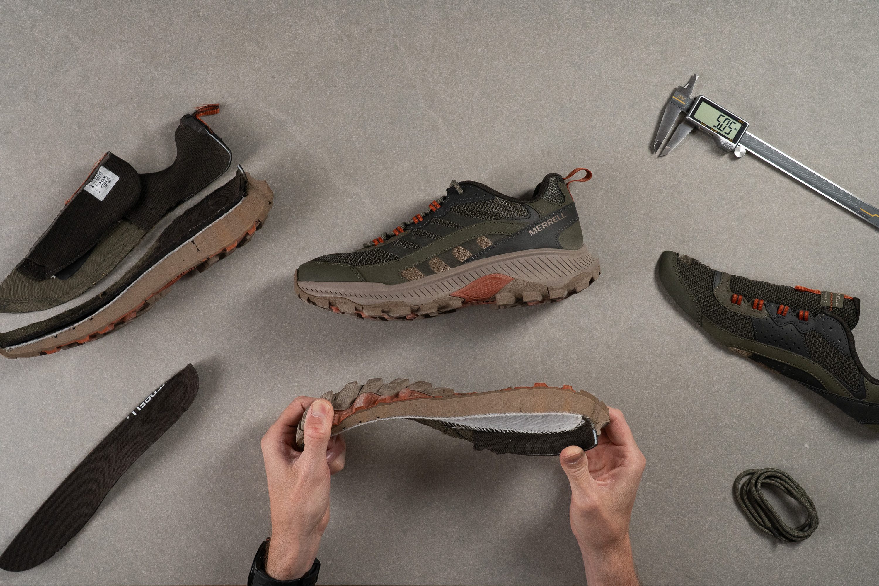 cheap hiking shoes cut into pieces in runrepeat lab