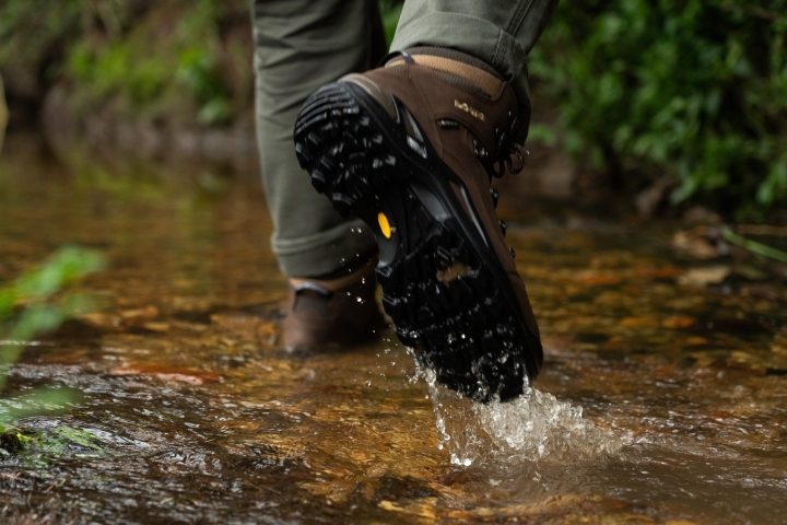 Hiking over water wear testing waterproof hiking boots