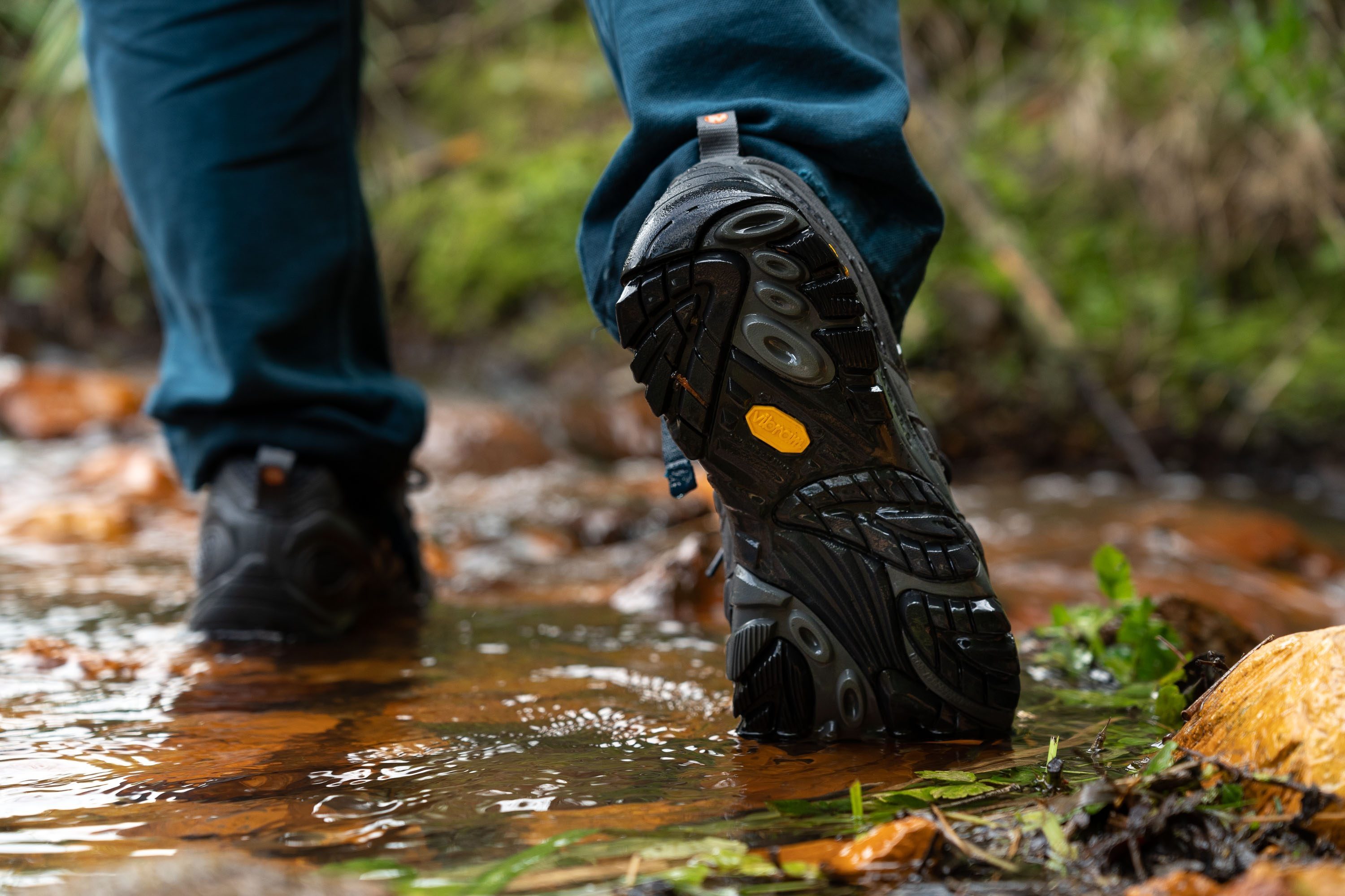 Moab 2 GTX standing in water