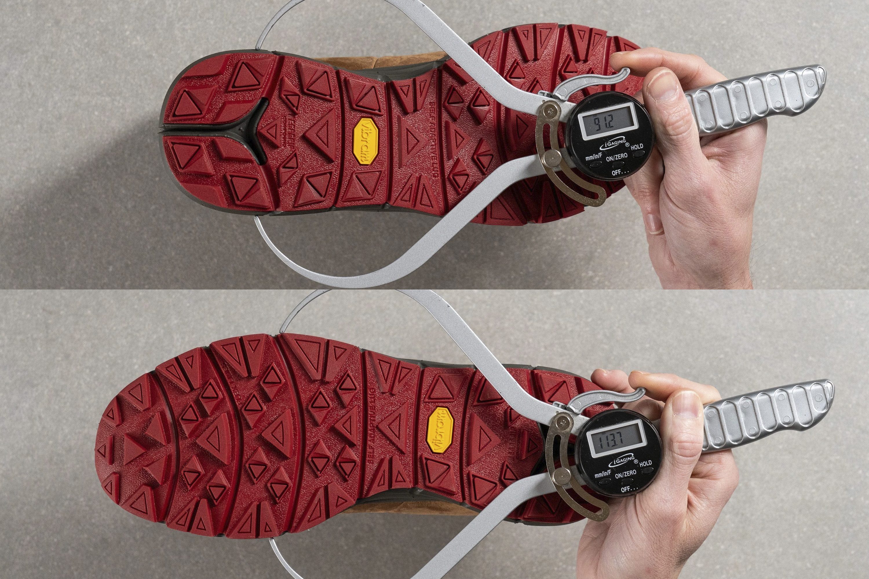 Width of the base measurements in RunRepeat lab