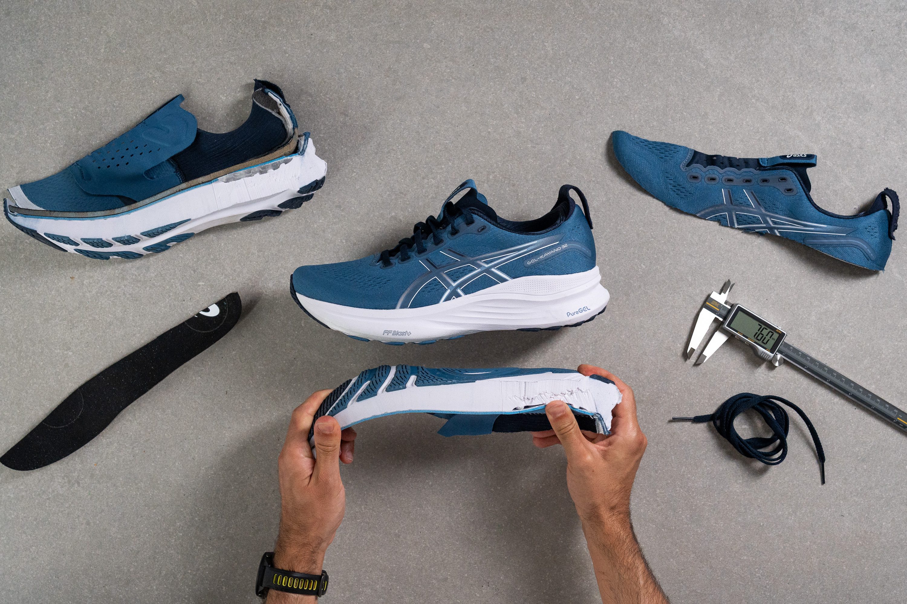 testing running shoes with high traction