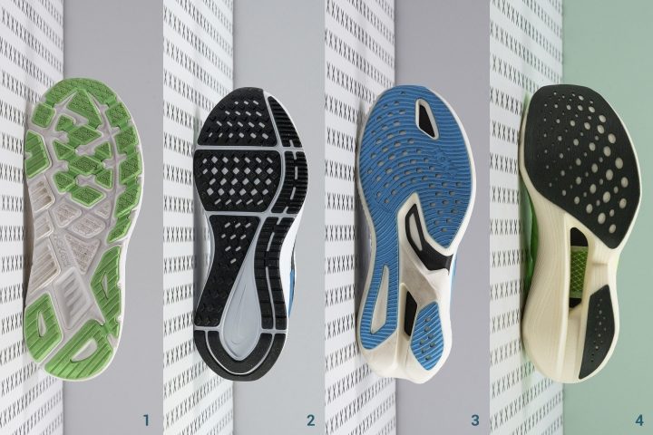 forma de la suela exterior en zapatillas de estabilidad running vs neutras