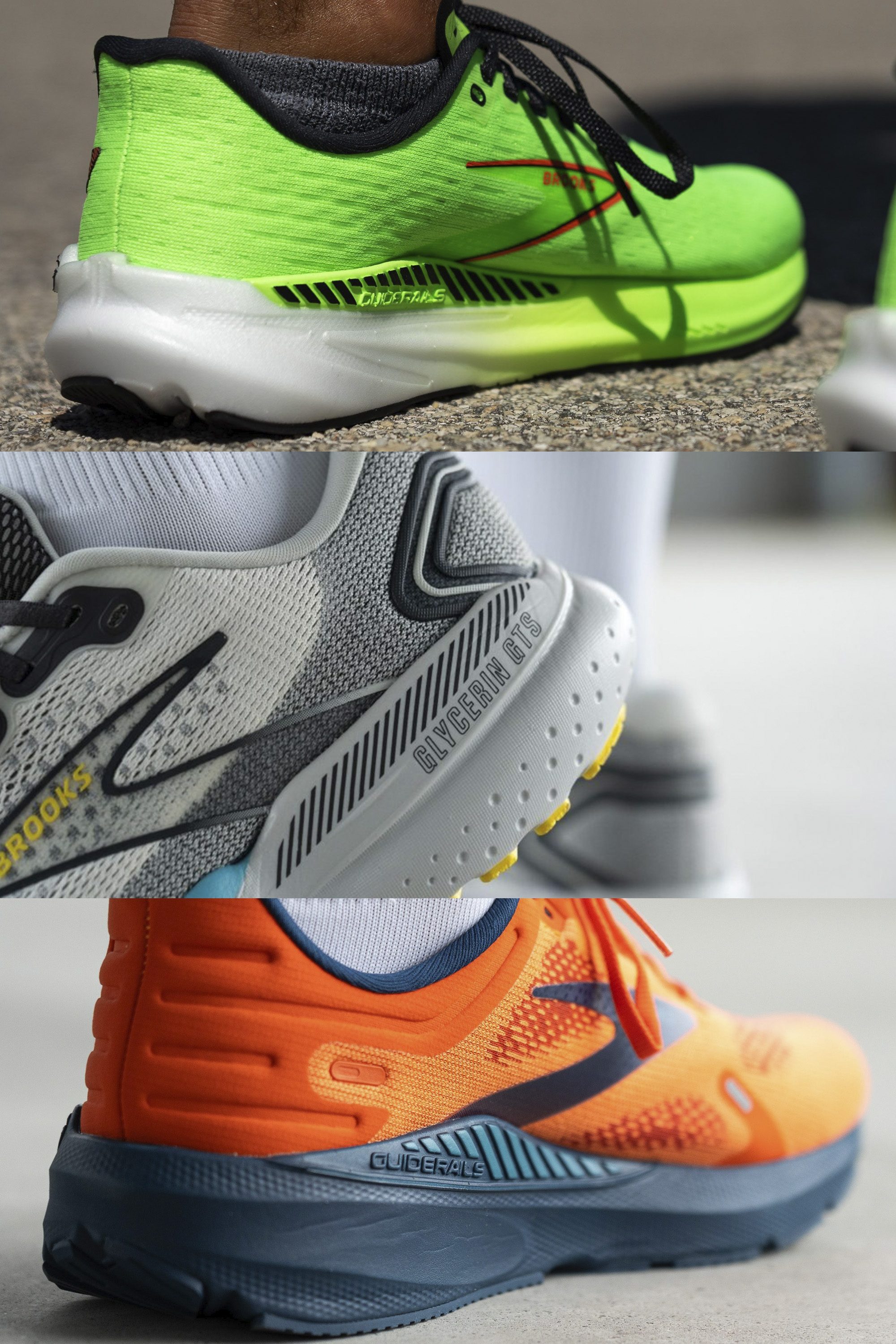 guiderails variations in stability shoes