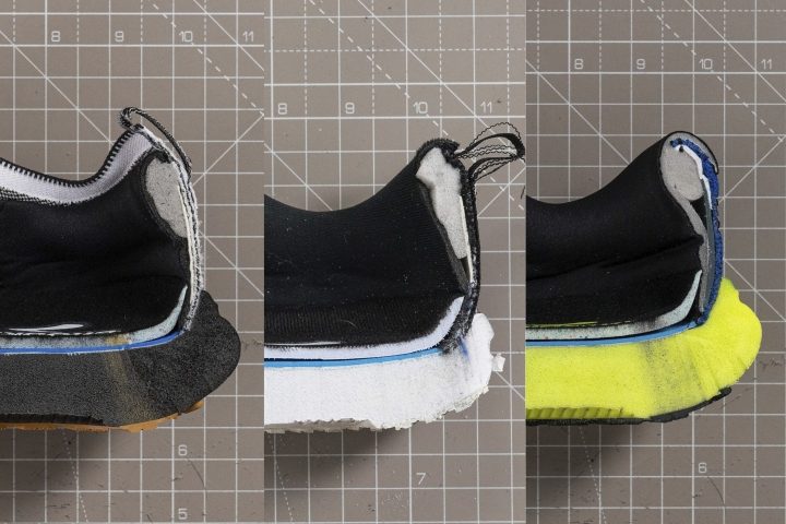 Contrafuertes acolchados en MONTELPARE TRADITION faux-fur lace-up sneakers Blu