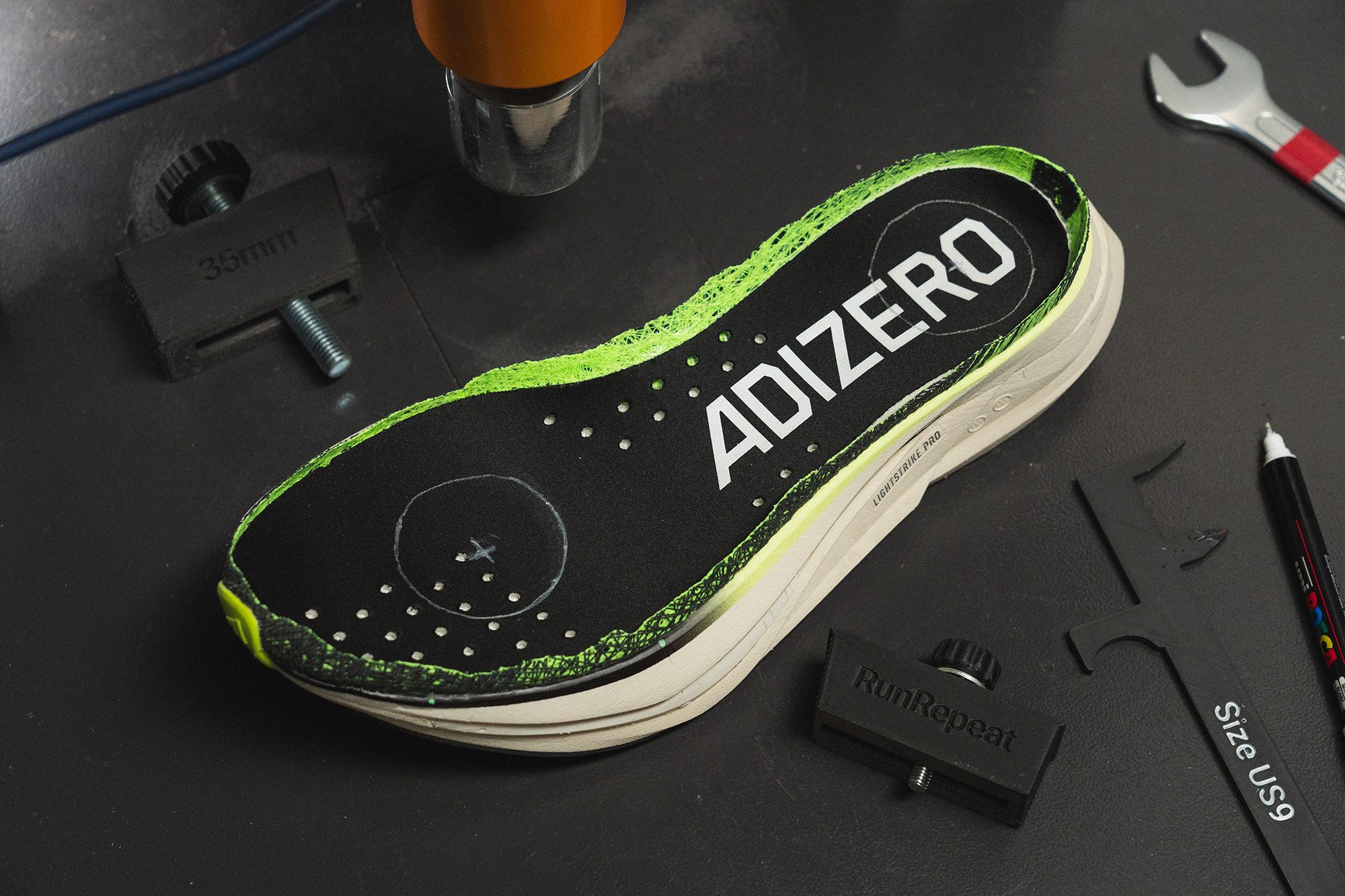 shock absorption test for supination running shoes