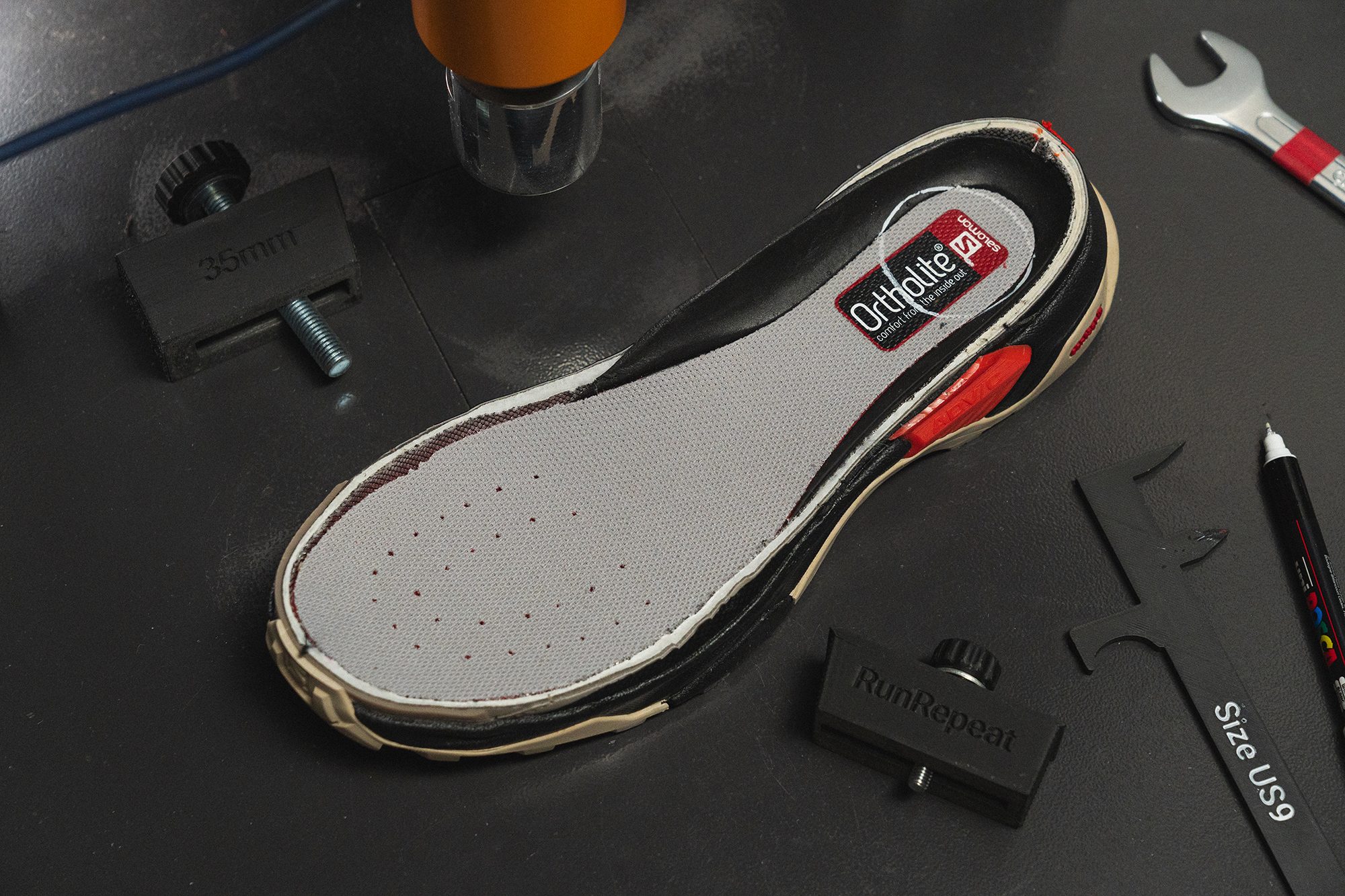 shock absorption test on hiking shoes