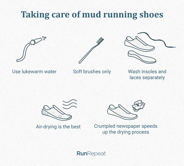 How to clean mud off running point-toe Shoes