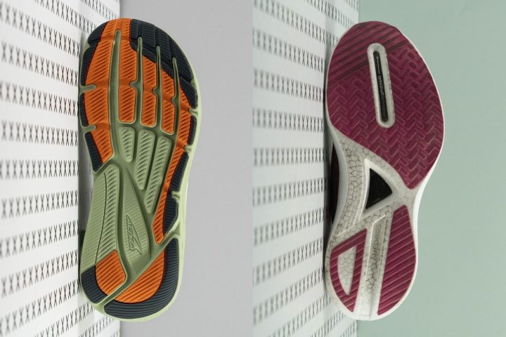 outsole shapes: foot shaped vs pointy