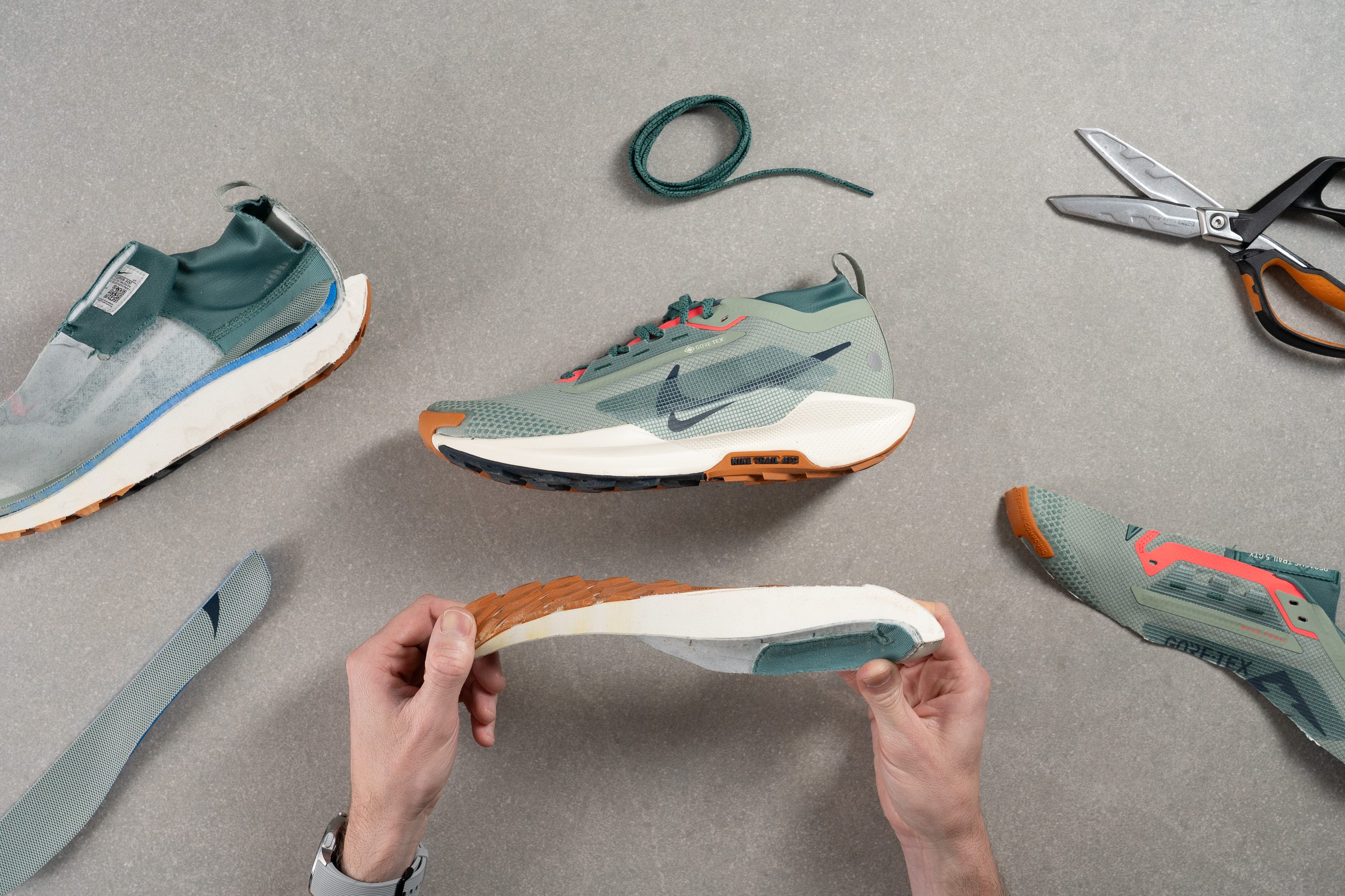 lab testing nike trail running shoes