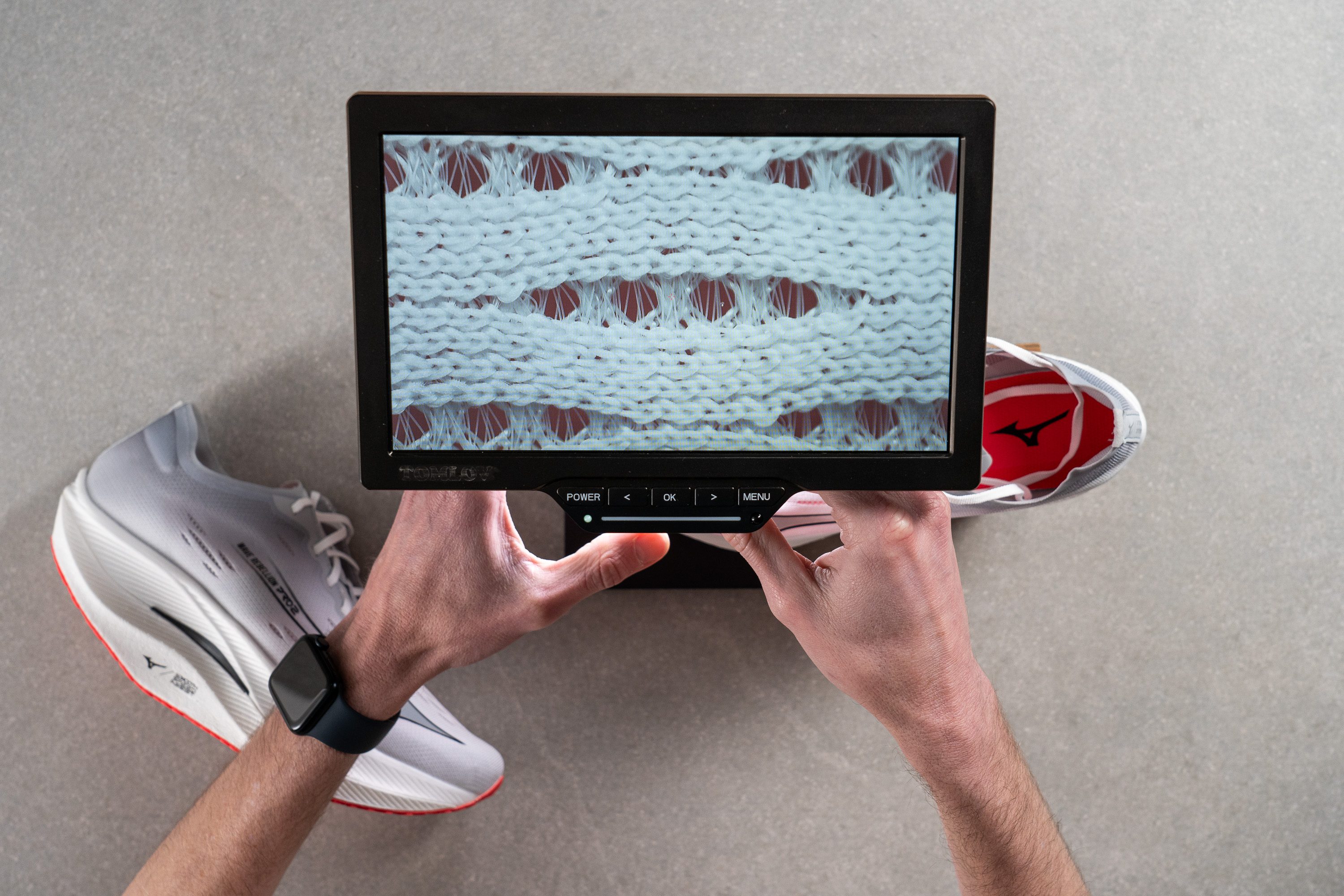 mizuno running shoes under the microscope