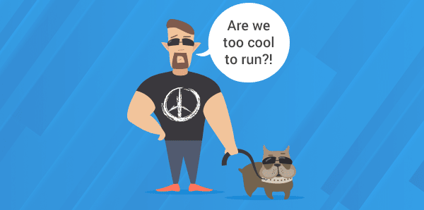 Are we too cool to run? Dog image