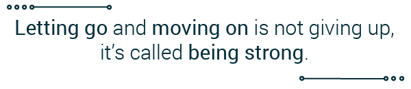 letting go is not giving up