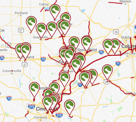 Mapa de Dayton