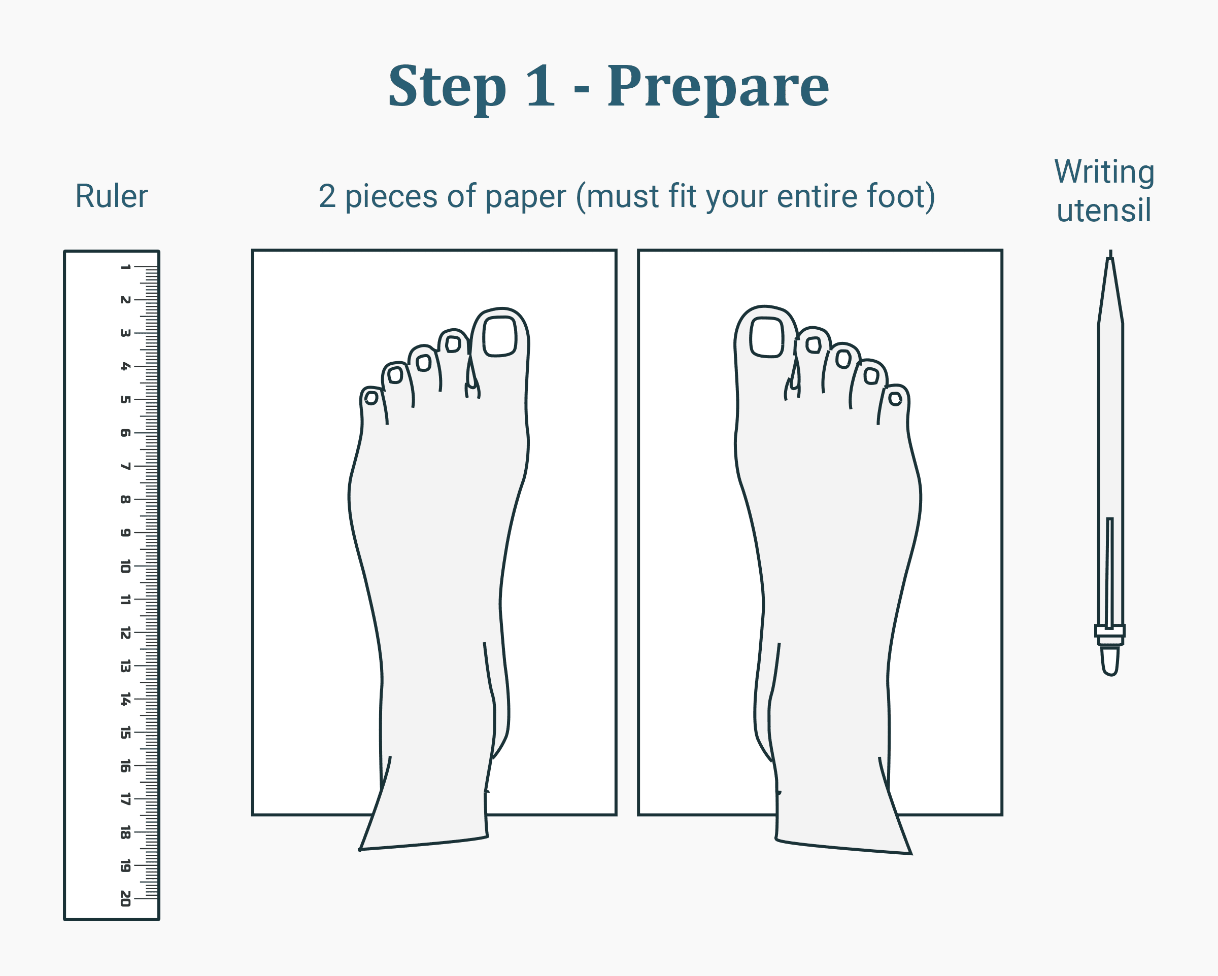 How to measure shoe size