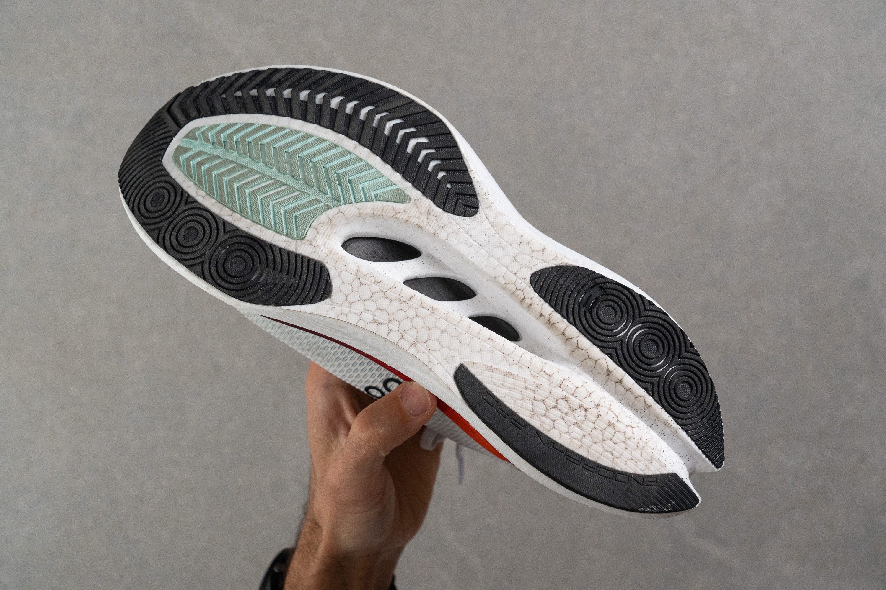 carbon plated running shoe outsole design