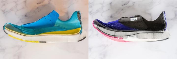 Same midsole foam with and without a carbon fiber plate