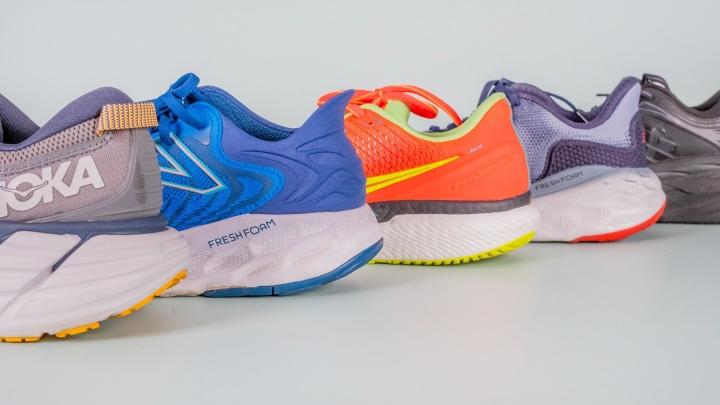 Plush cushioned store running shoes