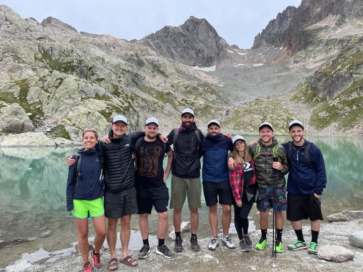 Team photo from our most recent meetup in Chamonix, France