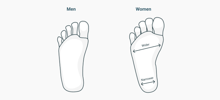 What are the differences between men's and women's sneakers?