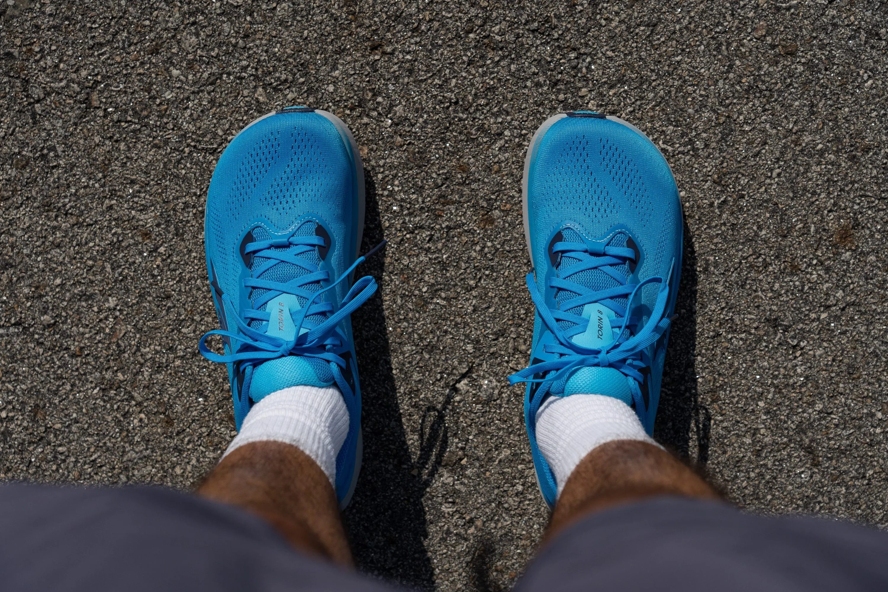 Caja de dedos con forma de pie en el Altra Torin 8