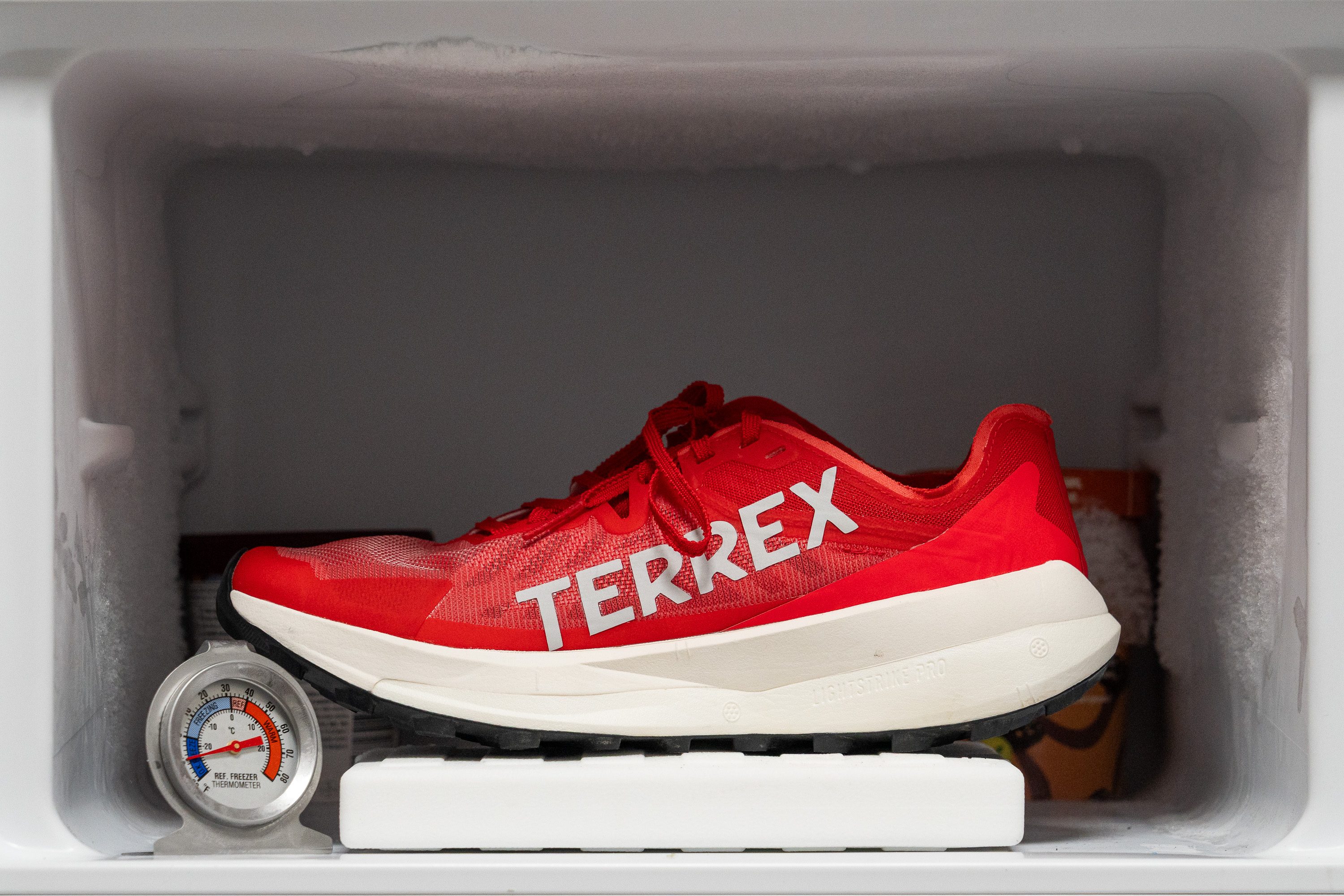Adidas Terrex Agravic Speed Midsole softness in cold (%)
