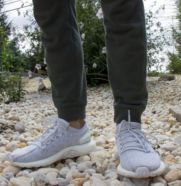 adidas pure boost grey on feet